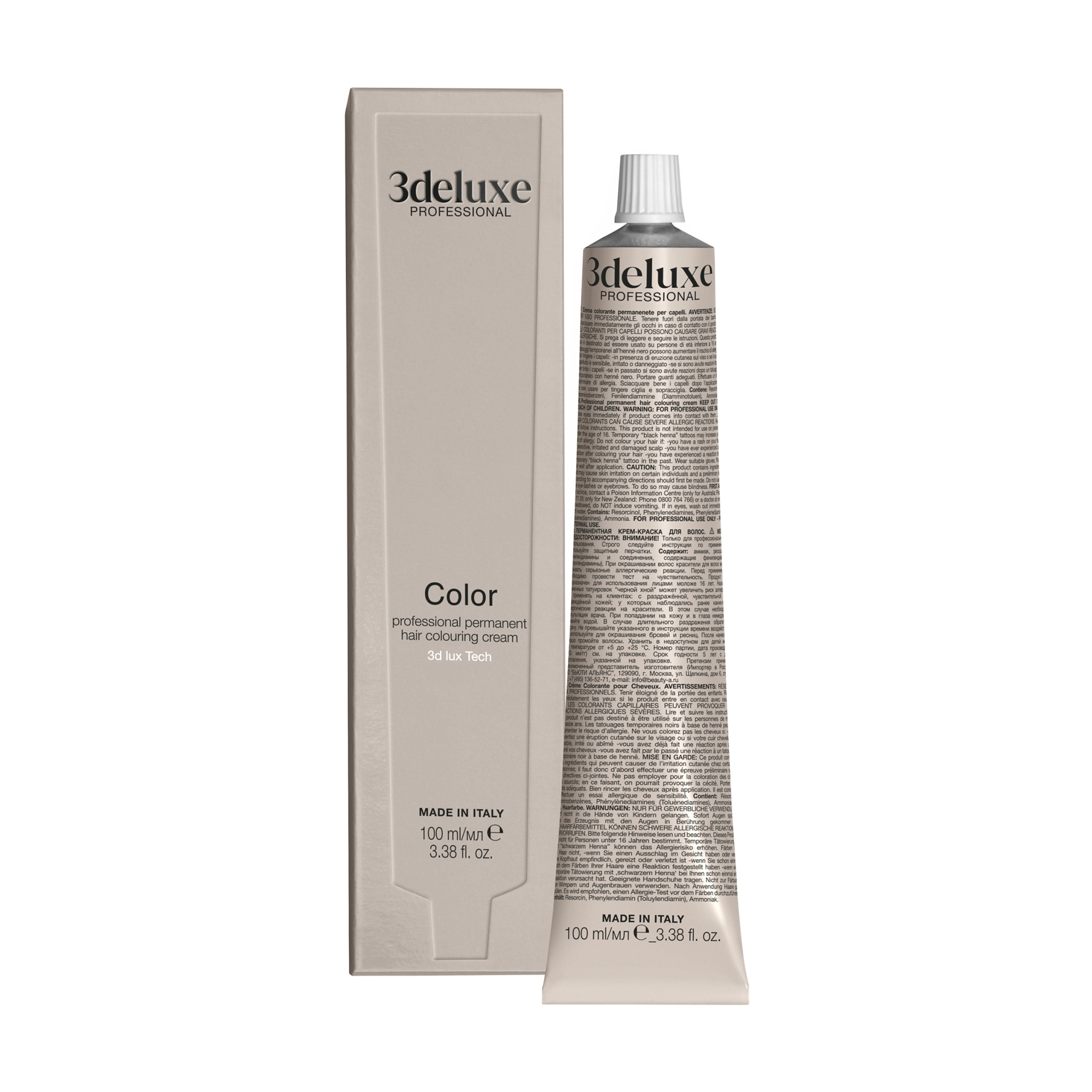 Уцінка! Перманентна крем-фарба для волосся 3DeLuXe Tech Hair Colouring Cream 8.4 Light Copper Blonde, 100 мл
